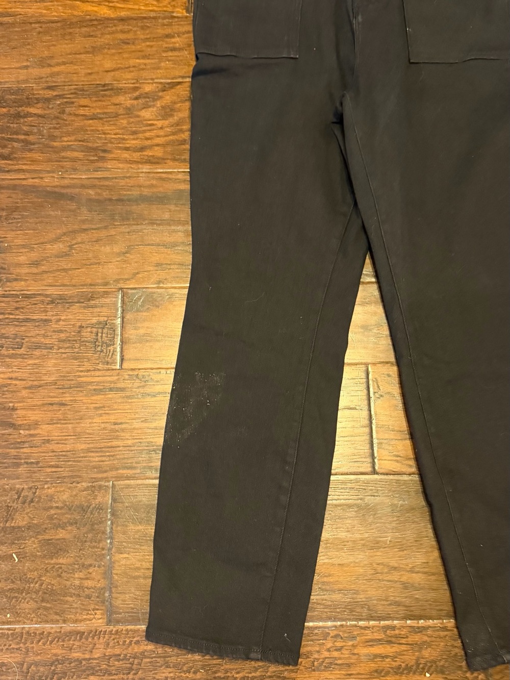Good American Fit for Success Denim Jumpsuit Washed Black Short Sleeve Utility L - Picture 2 of 7
